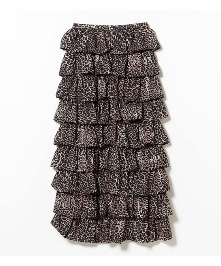 Ray BEAMS 「sister jane / Lennox Leopard Ruffle Skirt」|スカート|