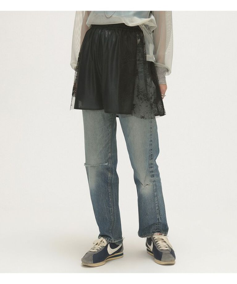 BEAMSBOY「maturely / トリコット シフォン レース ボクサー」|その他|NAVY