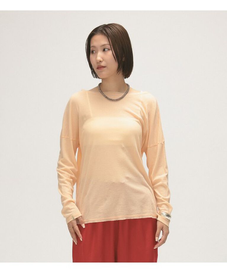 BEAMSBOY「maturely / カシュクール ストラップ ロング スリーブ」|Tシャツ・カットソー|LT.ORANGE