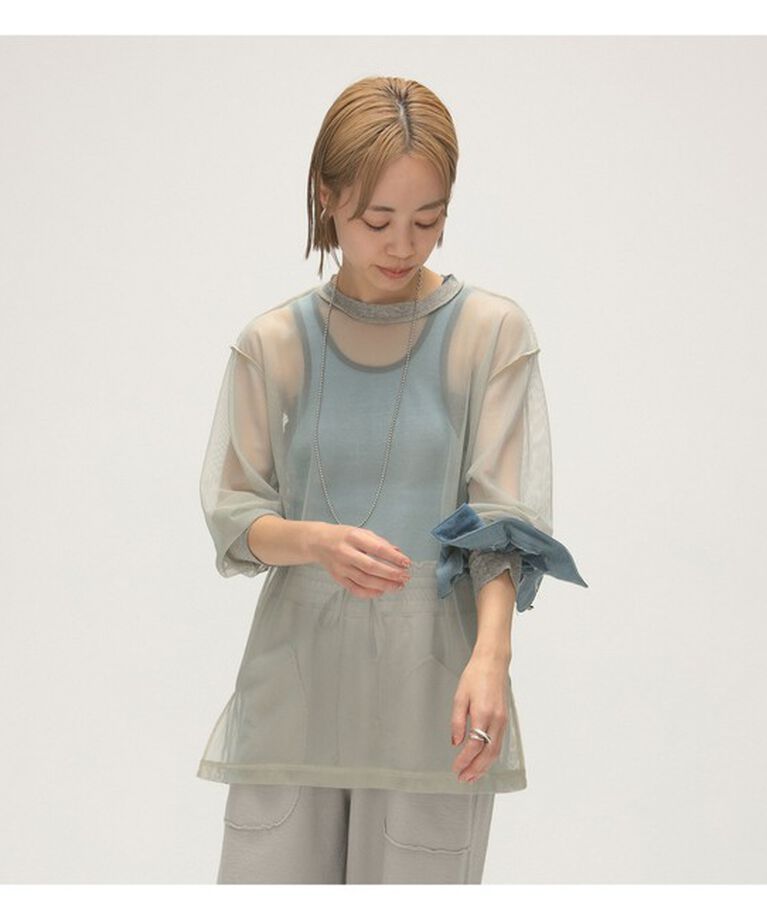 BEAMSBOY「maturely / シャンブレー インサイドアウト ロングスリーブ」|Tシャツ・カットソー|