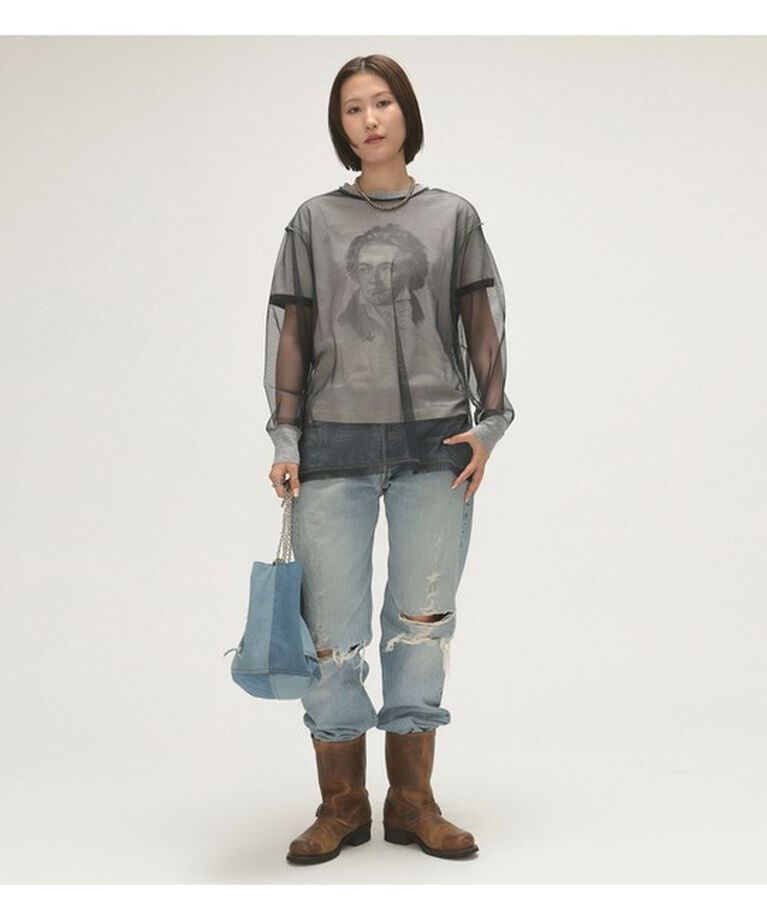 BEAMSBOY「maturely / シャンブレー インサイドアウト ロングスリーブ」|Tシャツ・カットソー|