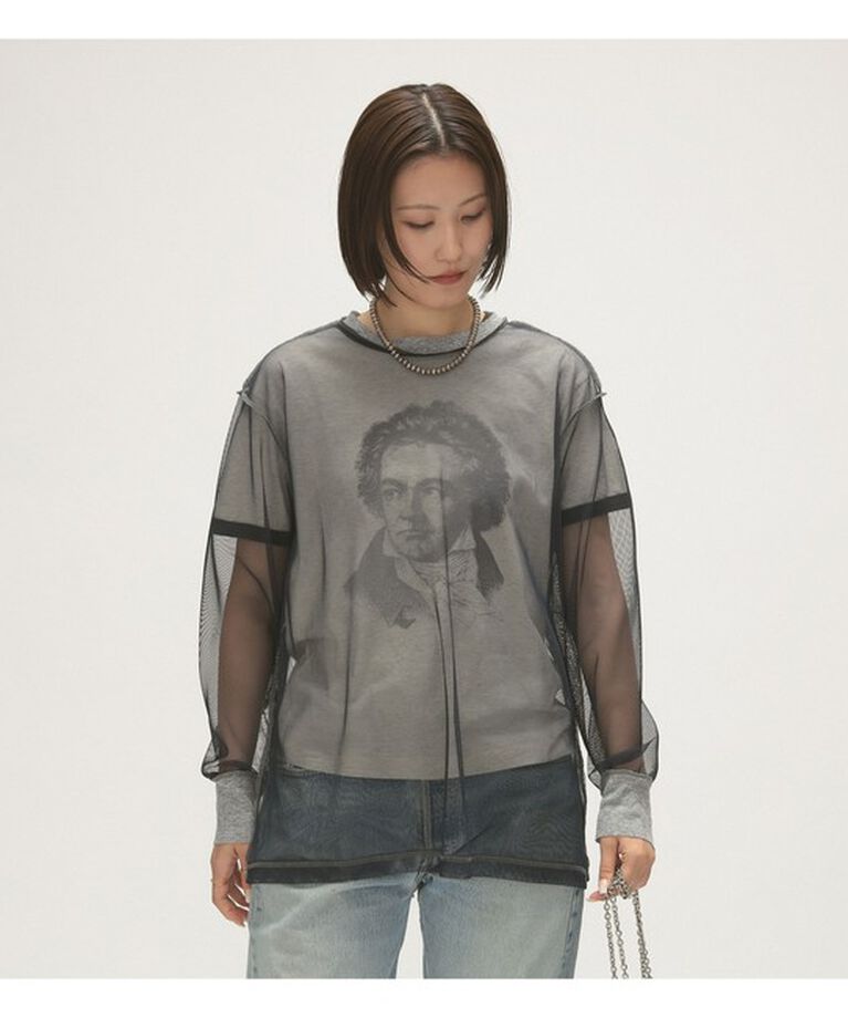 BEAMSBOY「maturely / シャンブレー インサイドアウト ロングスリーブ」|Tシャツ・カットソー|