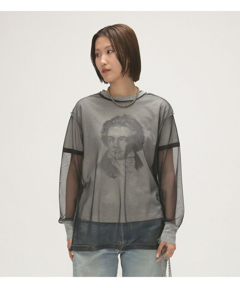 BEAMSBOY「maturely / シャンブレー インサイドアウト ロングスリーブ」|Tシャツ・カットソー|
