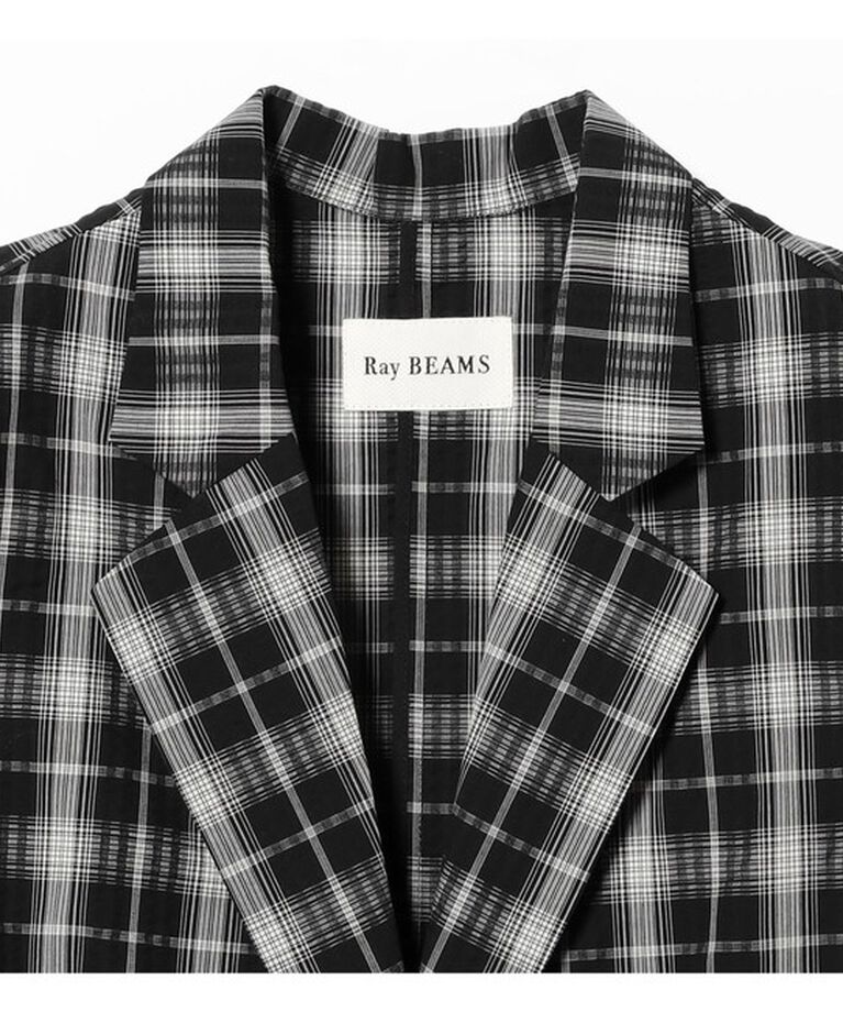 Ray BEAMS 「チェック テーラード ジレ」|ベスト・ジレ|