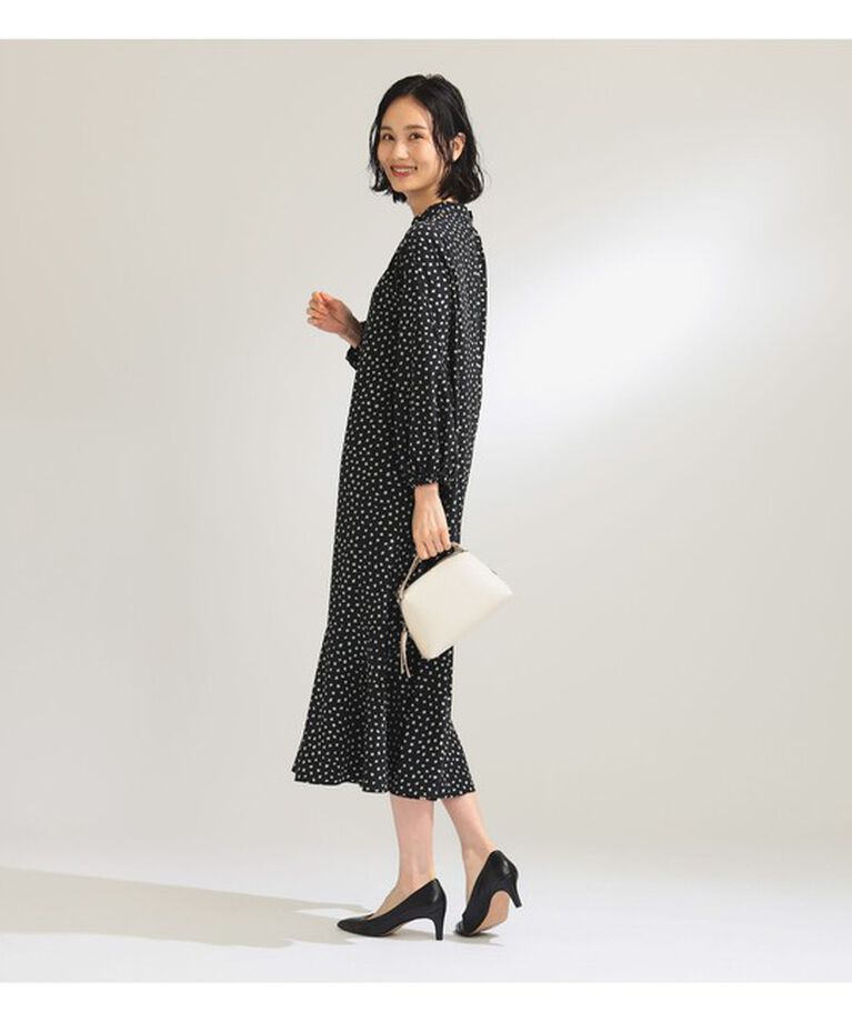 Demi-Luxe BEAMS 「変形ドット ティアードワンピース」|ワンピース|