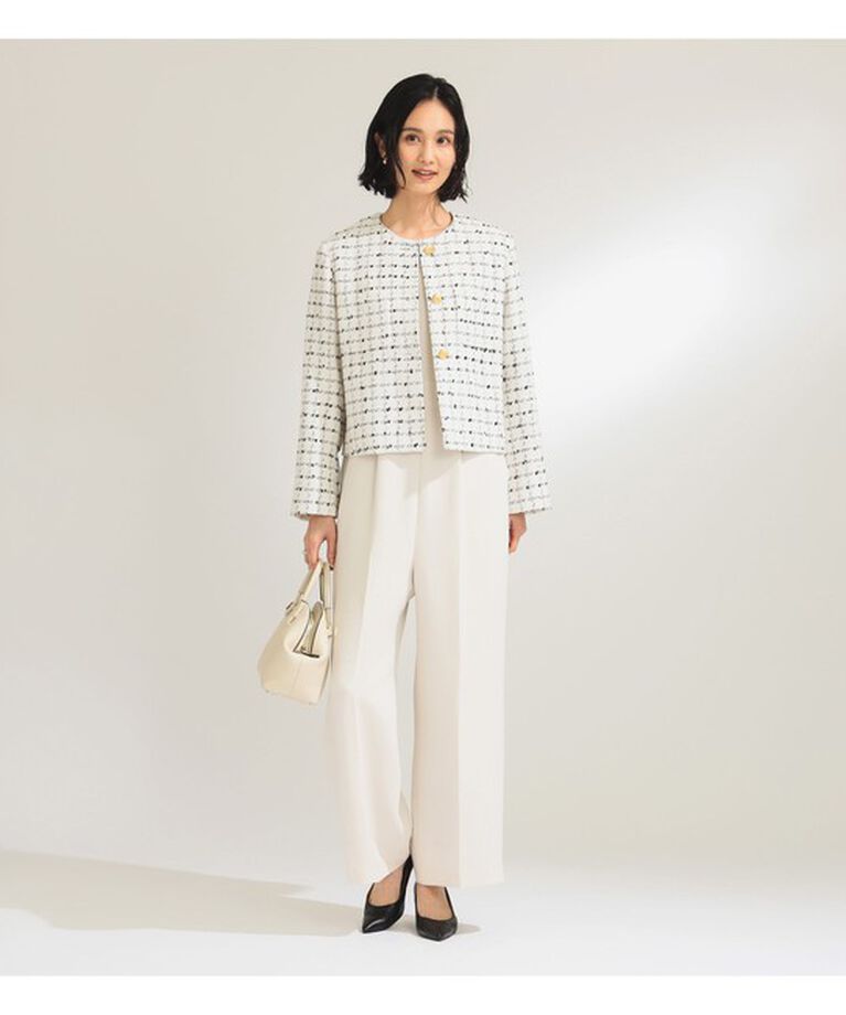 Demi-Luxe BEAMS 「ツイード ノーカラー ジャケット」|ダッフルコート|