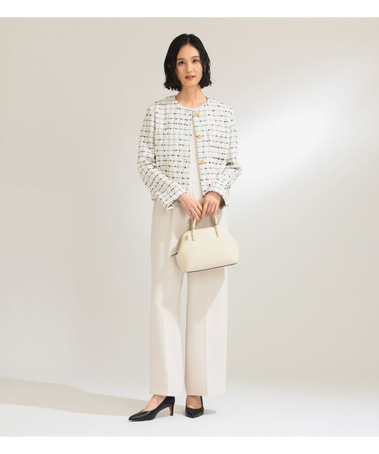 Demi-Luxe BEAMS 「ツイード ノーカラー ジャケット」|ダッフルコート|