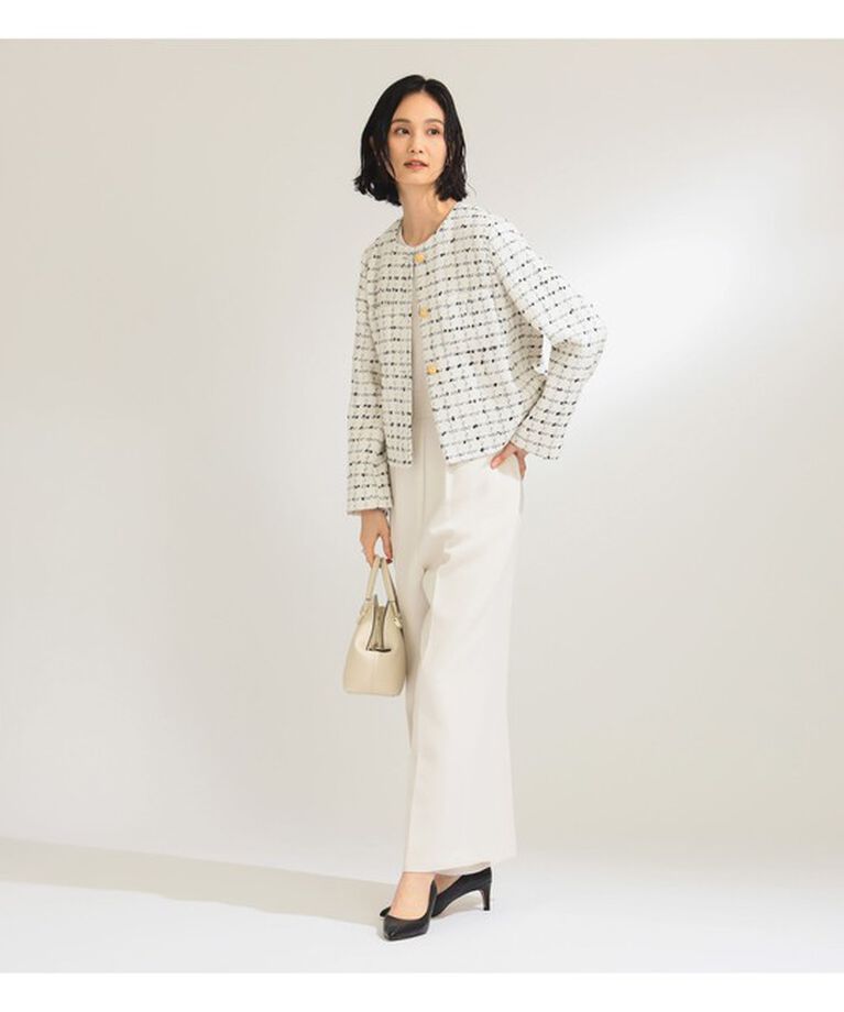Demi-Luxe BEAMS 「ツイード ノーカラー ジャケット」|ダッフルコート|