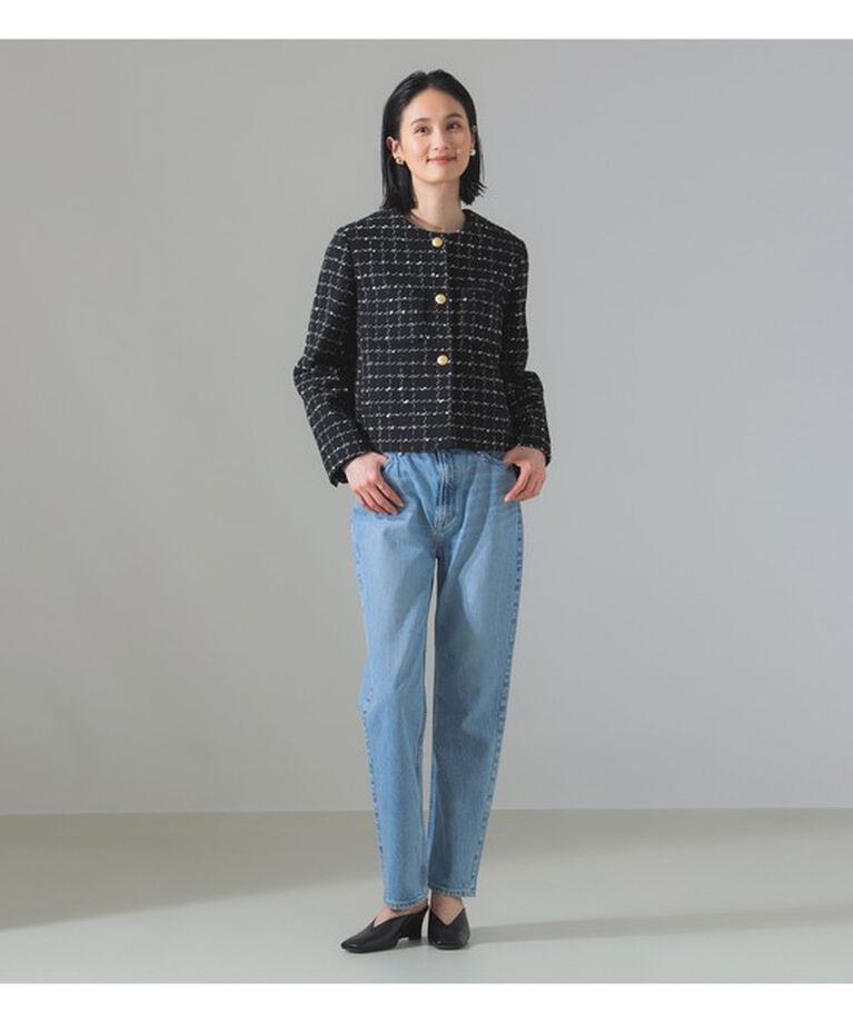 Demi-Luxe BEAMS 「ツイード ノーカラー ジャケット」|ダッフルコート|