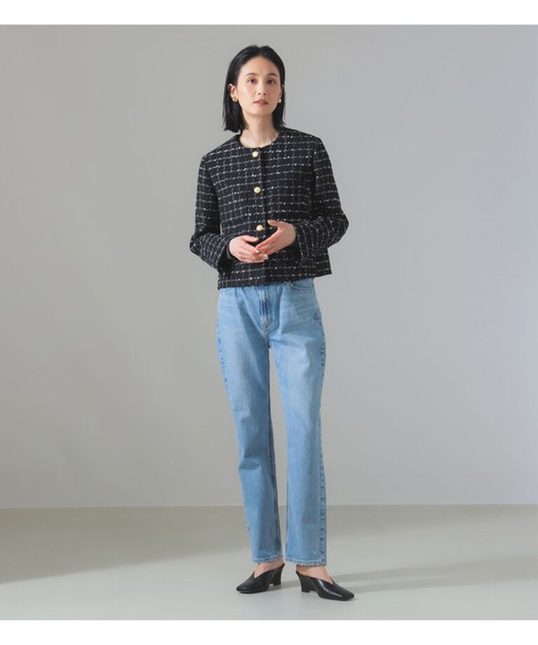 Demi-Luxe BEAMS 「ツイード ノーカラー ジャケット」|ダッフルコート|