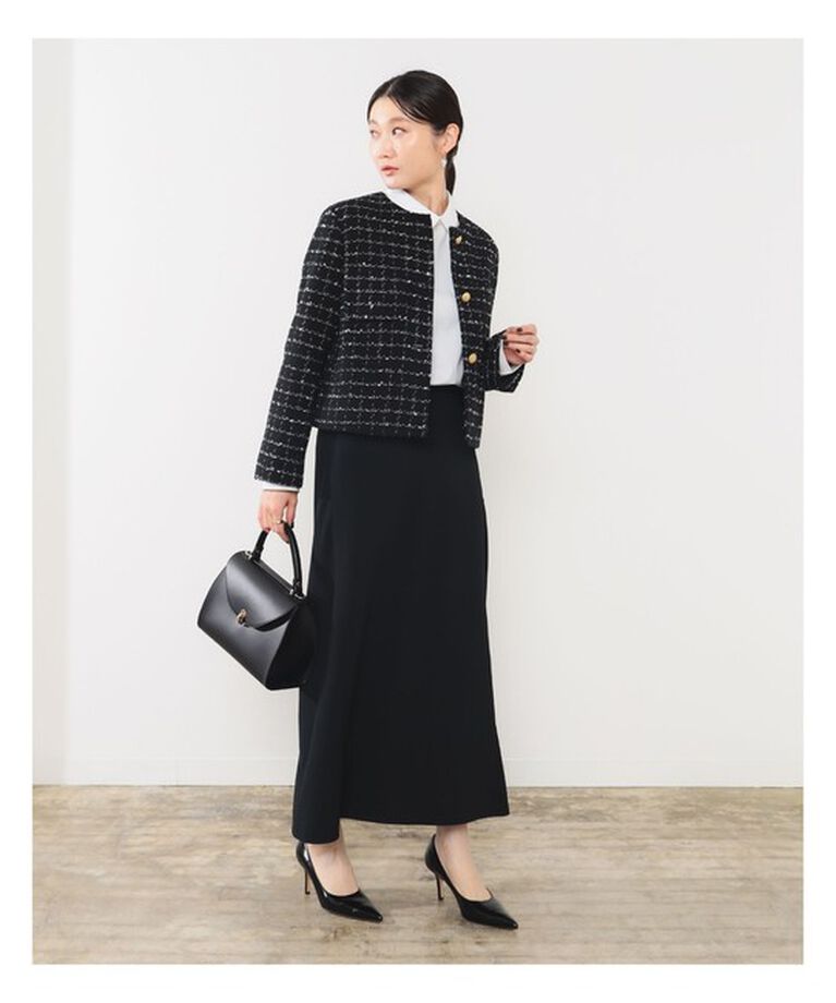 Demi-Luxe BEAMS 「ツイード ノーカラー ジャケット」|ダッフルコート|
