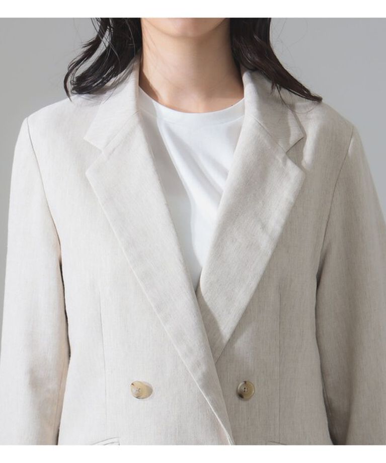 Demi-Luxe BEAMS 「【別注】TICCA / ソリッド リネン ダブル ジャケット」|ダッフルコート|