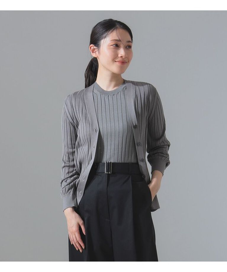Demi-Luxe BEAMS 「SLOANE / 18ゲージ ワイドリブ カーディガン」|ニット・セーター|