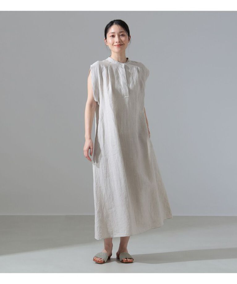 Demi-Luxe BEAMS 「TICCA / リネン 2WAY フレンチスリーブ ワンピース」|ワンピース|