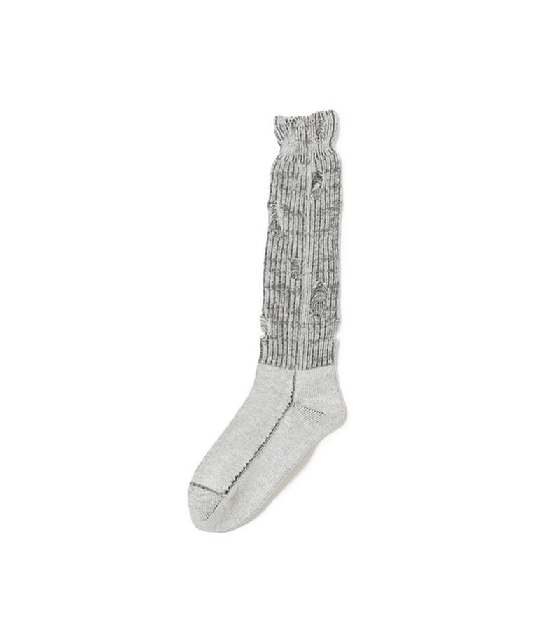Ray BEAMS 「ダメージ ソックス」|ソックス|GREY