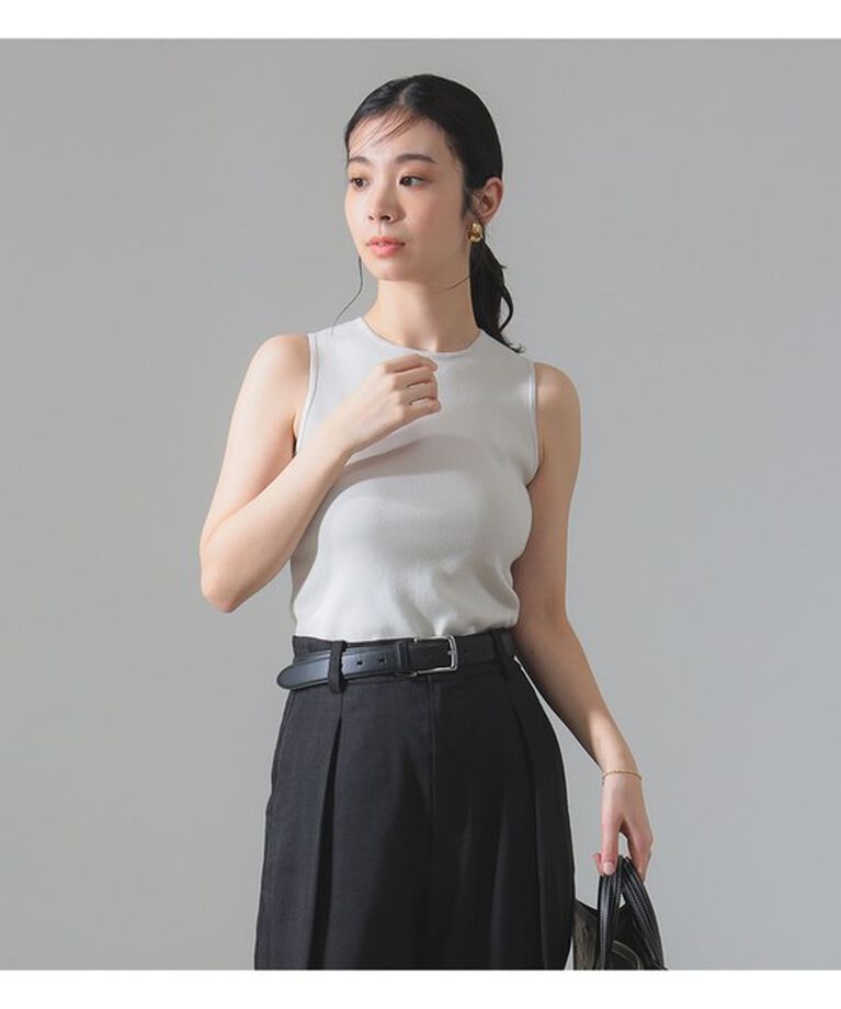 Demi-Luxe BEAMS 「コットン 16ゲージ ノースリーブ プルオーバー」|ニット・セーター|LIGHT.GREY