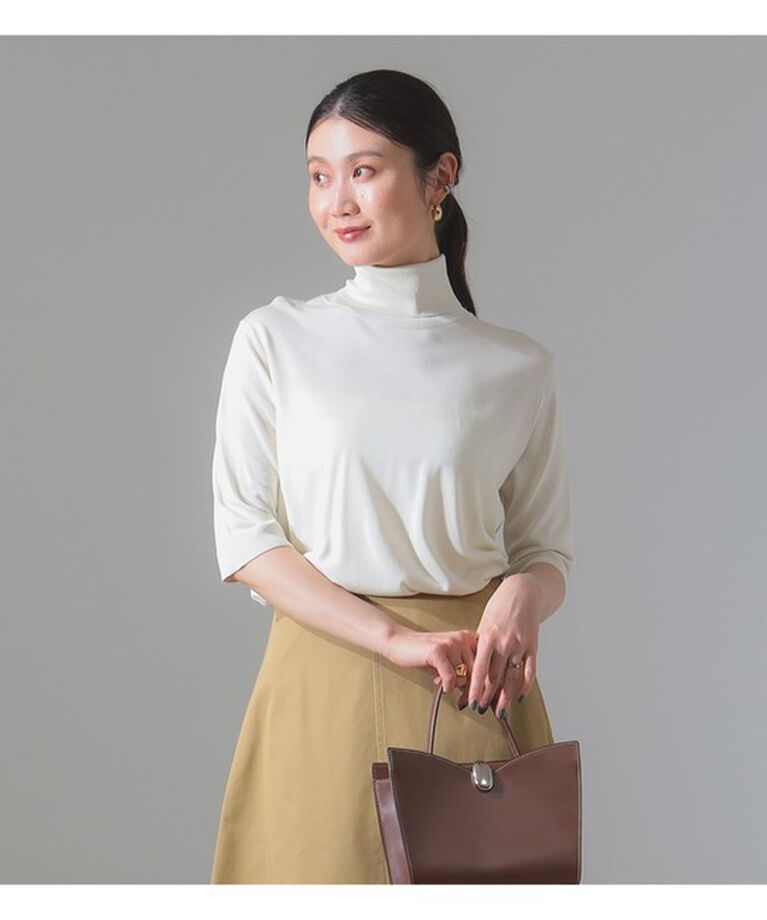 Demi-Luxe BEAMS 「シルク ハーフスリーブ タートルネック ニット」|ニット・セーター|SWAN