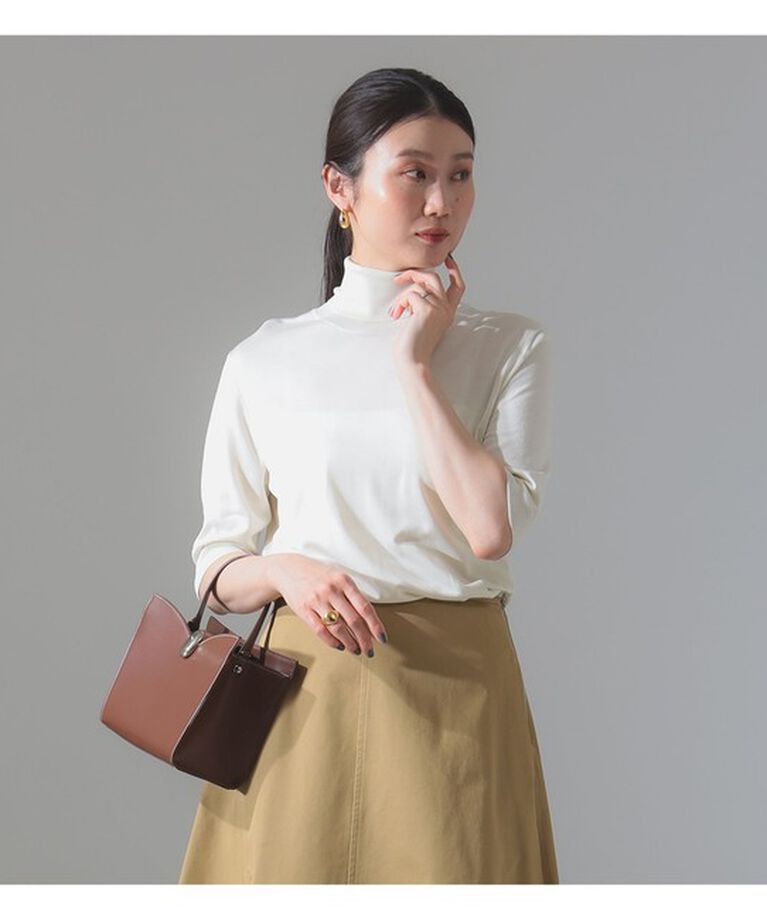 Demi-Luxe BEAMS 「シルク ハーフスリーブ タートルネック ニット」|ニット・セーター|