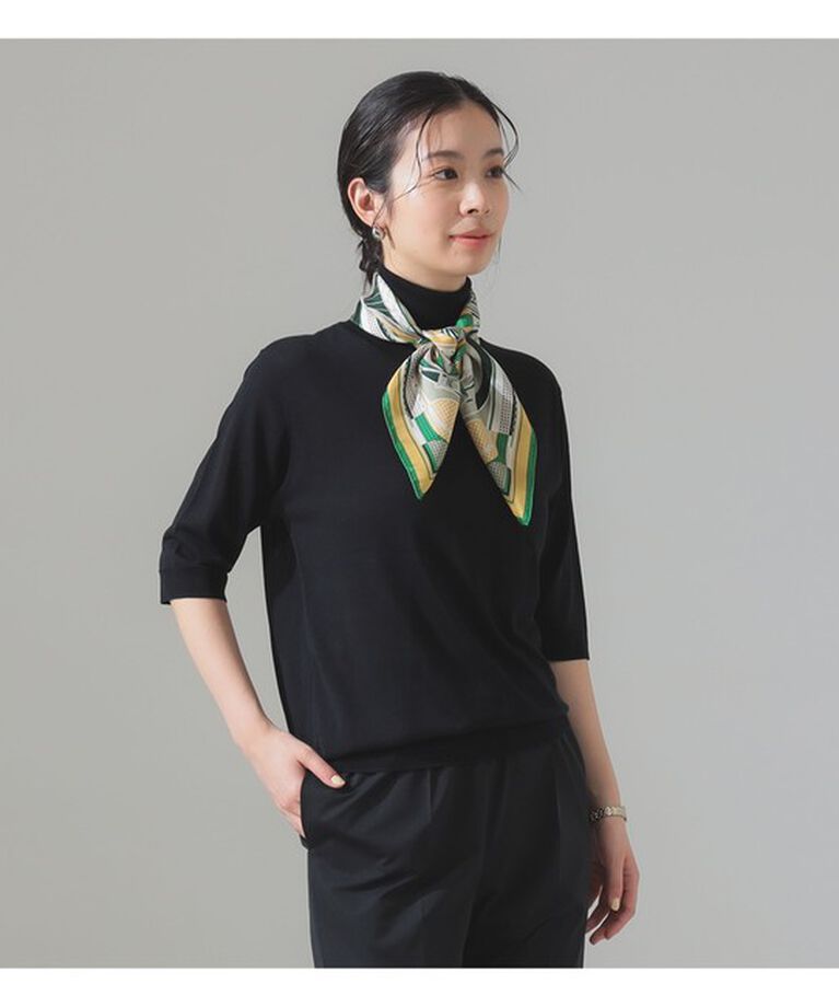 Demi-Luxe BEAMS 「シルク ハーフスリーブ タートルネック ニット」|ニット・セーター|