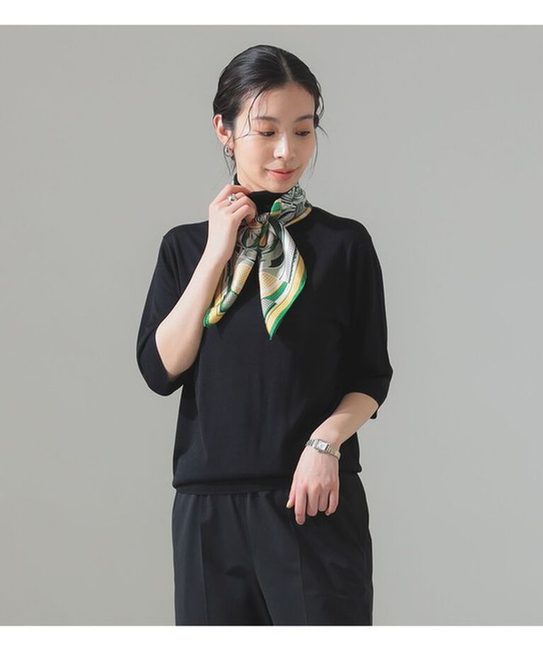 Demi-Luxe BEAMS 「シルク ハーフスリーブ タートルネック ニット」|ニット・セーター|