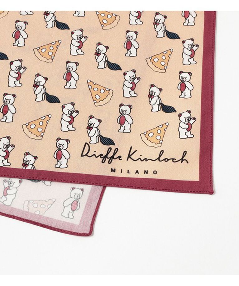 Demi-Luxe BEAMS 「Dieffe Kinloch / クマ ピザ ハンカチ」|ハンカチ|