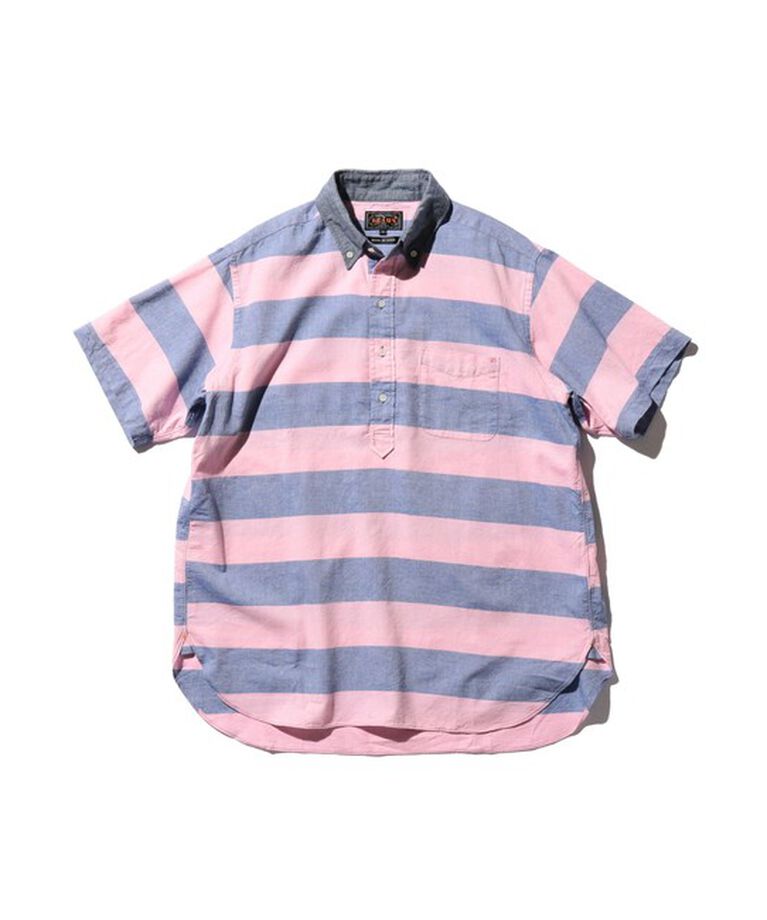 BEAMS「B.D. Pullover Classic-fit Oxford Stripe」|シャツ・ブラウス|PINK