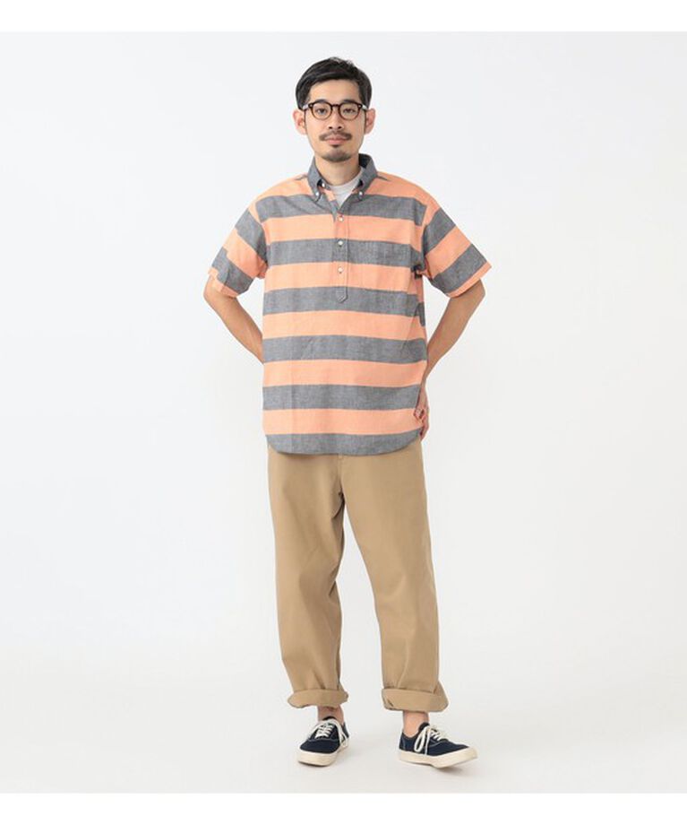 BEAMS「B.D. Pullover Classic-fit Oxford Stripe」|シャツ・ブラウス|