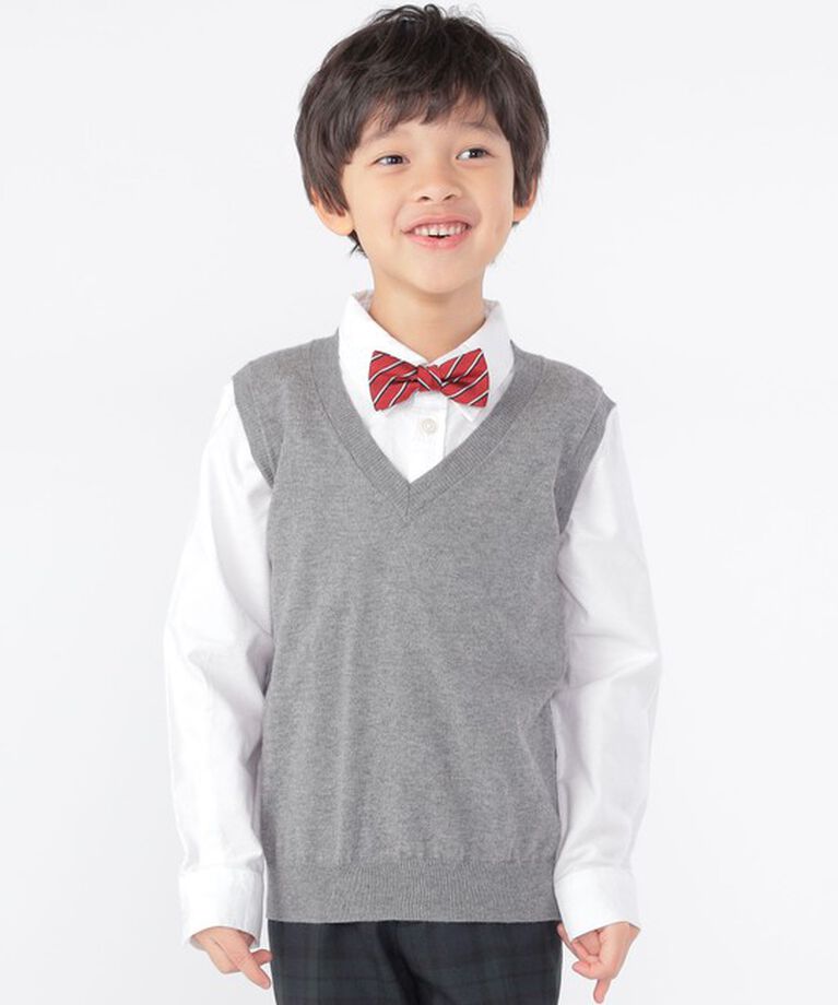 SHIPS KIDS「SHIPS KIDS:100～130cm / 14GG Vネック ベスト」|ベスト・ジレ|