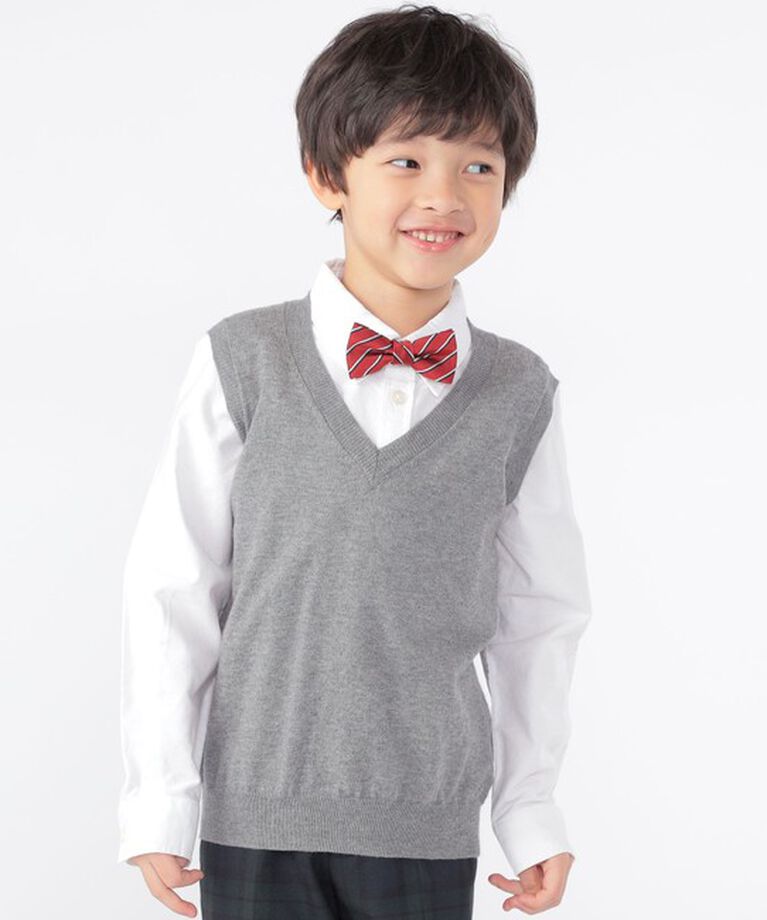 SHIPS KIDS「SHIPS KIDS:100～130cm / 14GG Vネック ベスト」|ベスト・ジレ|