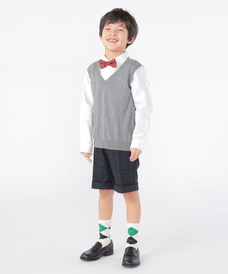 SHIPS KIDS「SHIPS KIDS:100～130cm / 14GG Vネック ベスト」|ベスト・ジレ|