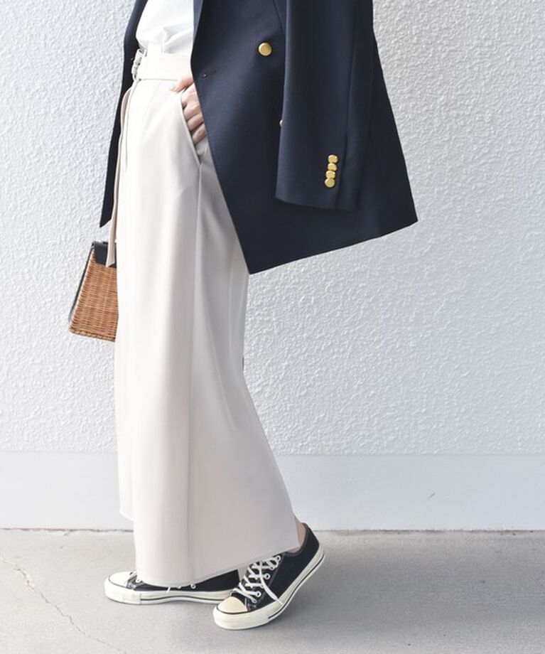 SHIPS for women「* 〈手洗い可能〉Iライン ベルト スリット スカート◇」|スカート|