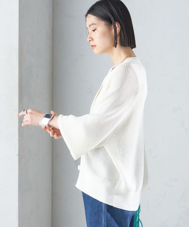 SHIPS for women「〈手洗い可能〉ペーパー コットン カーディガン ◇」|カーディガン|