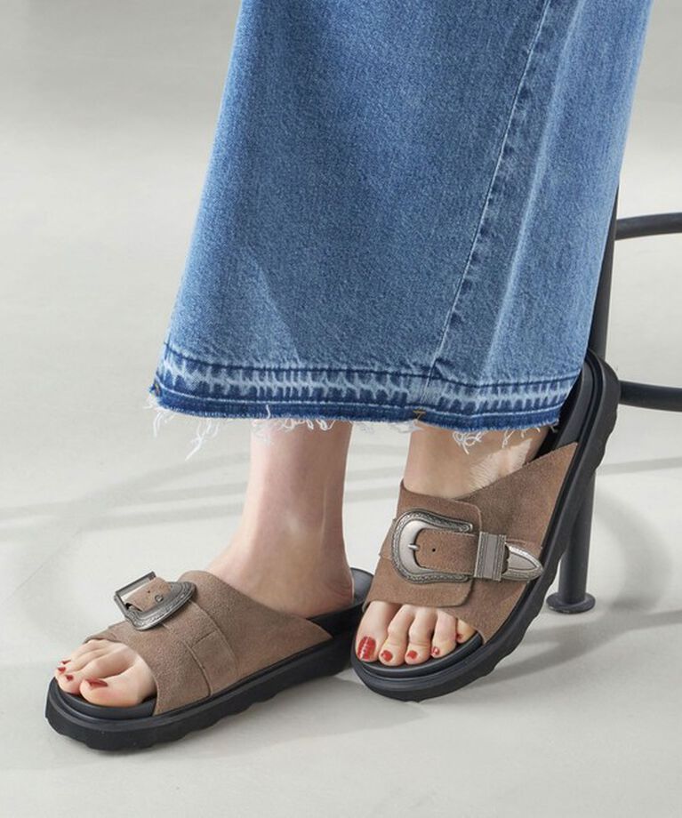 SHIPS for women「MOHI:BIG BACKLE SANDAL◇」|サンダル|ベージュ