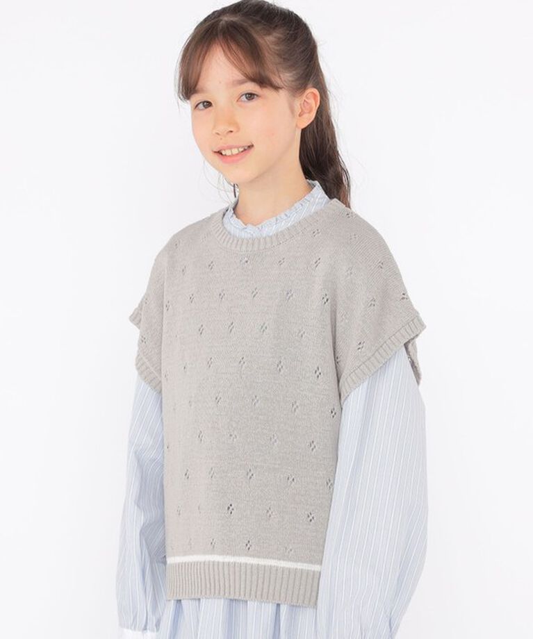 SHIPS KIDS「SHIPS KIDS:130～155cm / サマーニット ベスト」|ベスト・ジレ|