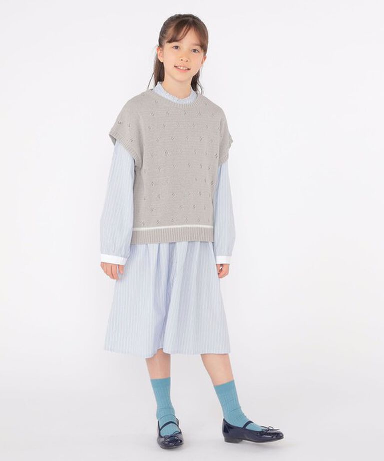 SHIPS KIDS「SHIPS KIDS:130～155cm / サマーニット ベスト」|ベスト・ジレ|