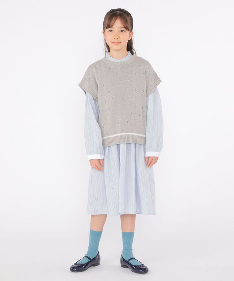 SHIPS KIDS「SHIPS KIDS:130～155cm / サマーニット ベスト」|ベスト・ジレ|