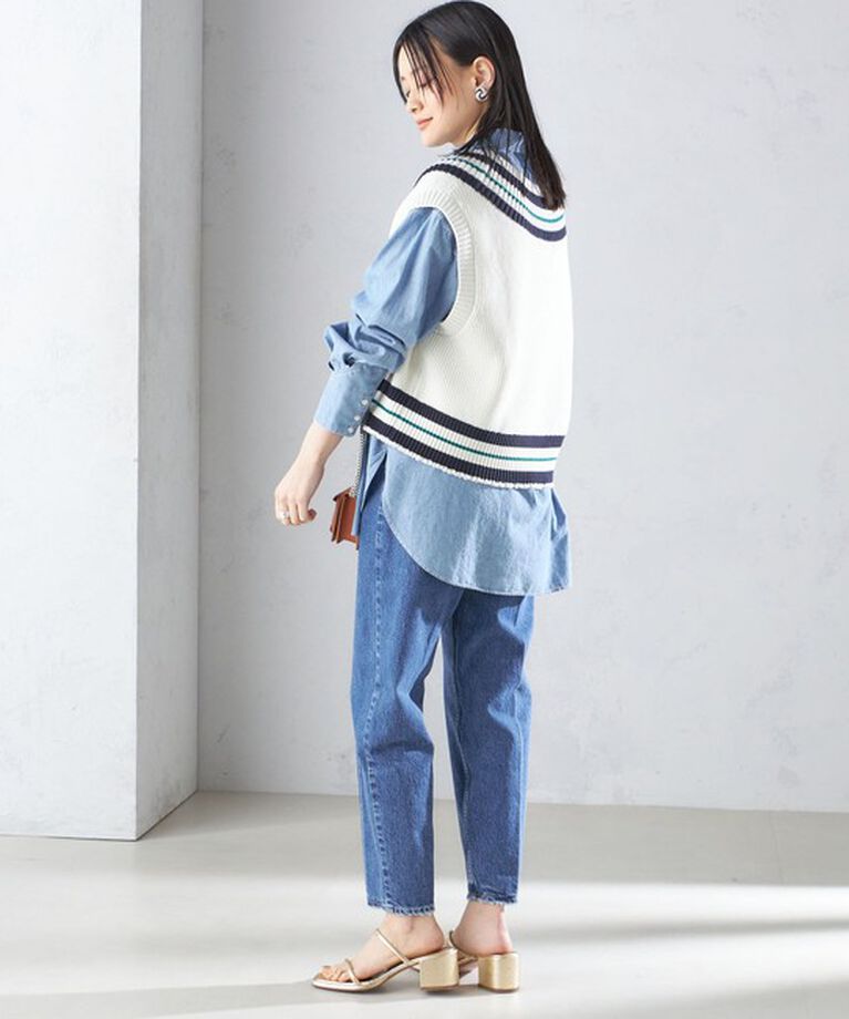 SHIPS for women「【SHIPS別注】WRAPINKNOT:〈手洗い可能〉チルデン ニット ベスト」|ベスト・ジレ|