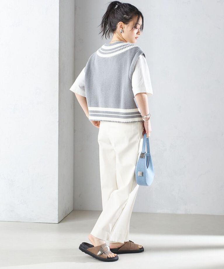 SHIPS for women「【SHIPS別注】WRAPINKNOT:〈手洗い可能〉チルデン ニット ベスト」|ベスト・ジレ|