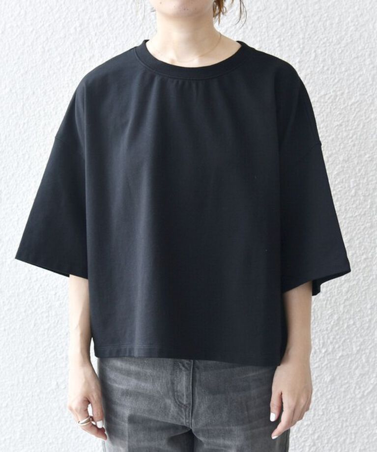 SHIPS any「SHIPS any:〈洗濯機可能〉インレイ ハーフスリーブ ショートTEE」|Tシャツ・カットソー|