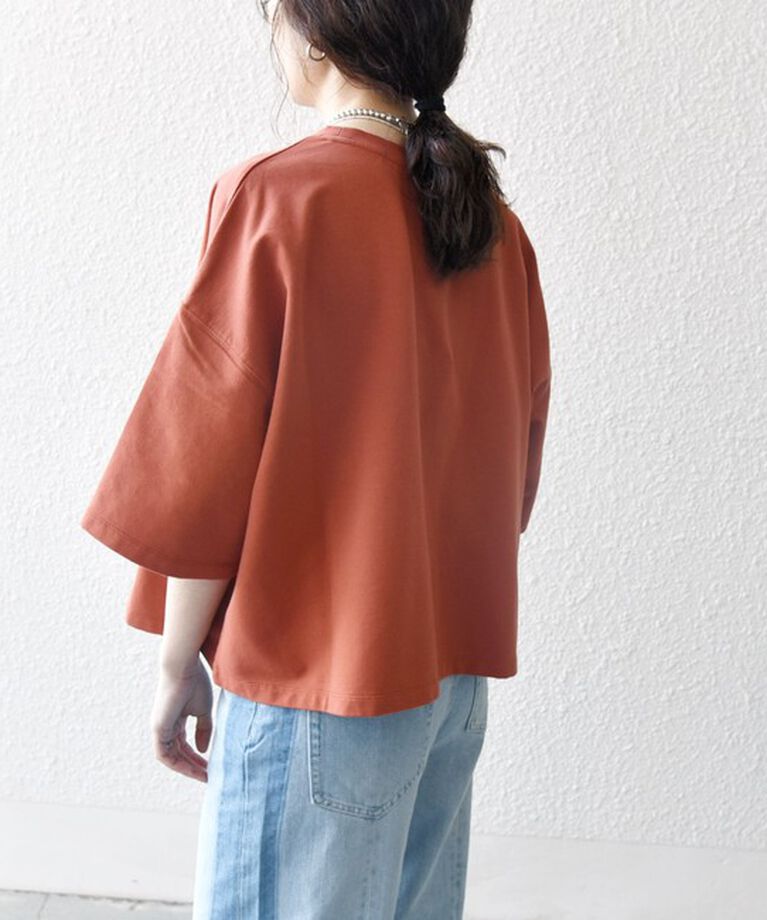 SHIPS any「SHIPS any:〈洗濯機可能〉インレイ ハーフスリーブ ショートTEE」|Tシャツ・カットソー|