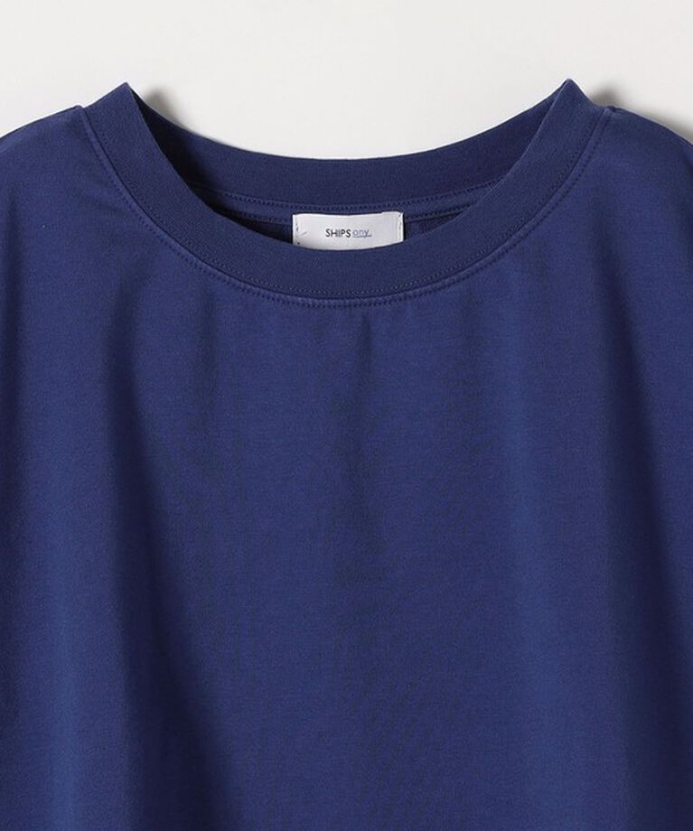 SHIPS any「SHIPS any:〈洗濯機可能〉インレイ ハーフスリーブ ショートTEE」|Tシャツ・カットソー|