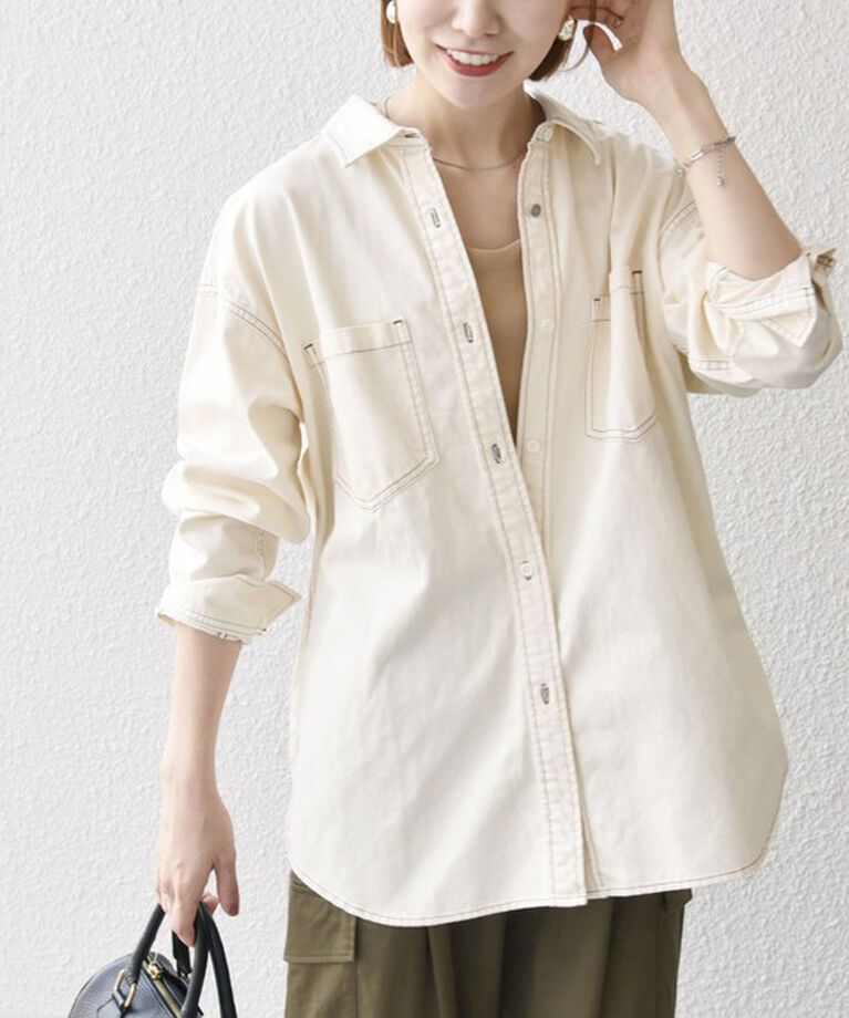 SHIPS any「SHIPS any: デニム ポケット シャツ［SHIPS any DENIM］」|シャツ・ブラウス|