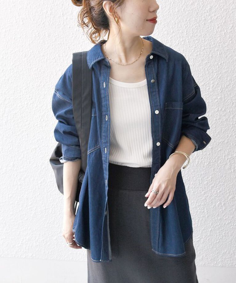 SHIPS any「SHIPS any: デニム ポケット シャツ［SHIPS any DENIM］」|シャツ・ブラウス|