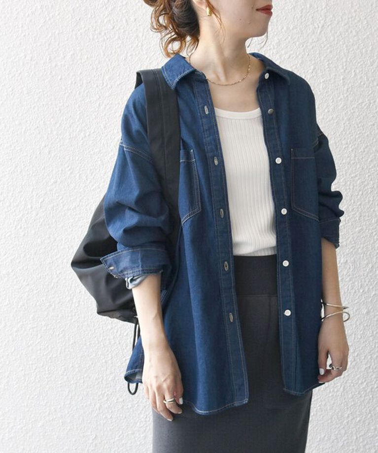 SHIPS any「SHIPS any: デニム ポケット シャツ［SHIPS any DENIM］」|シャツ・ブラウス|