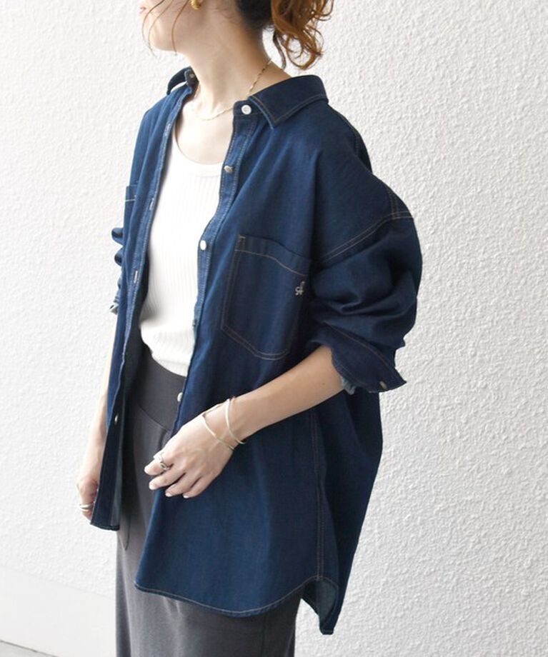 SHIPS any「SHIPS any: デニム ポケット シャツ［SHIPS any DENIM］」|シャツ・ブラウス|