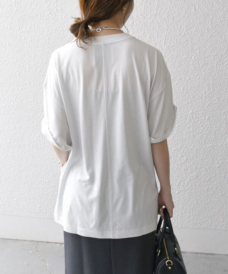 SHIPS any「SHIPS any:〈洗濯機可能〉ハーフスリーブ ルーズ ビッグ TEE」|Tシャツ・カットソー|