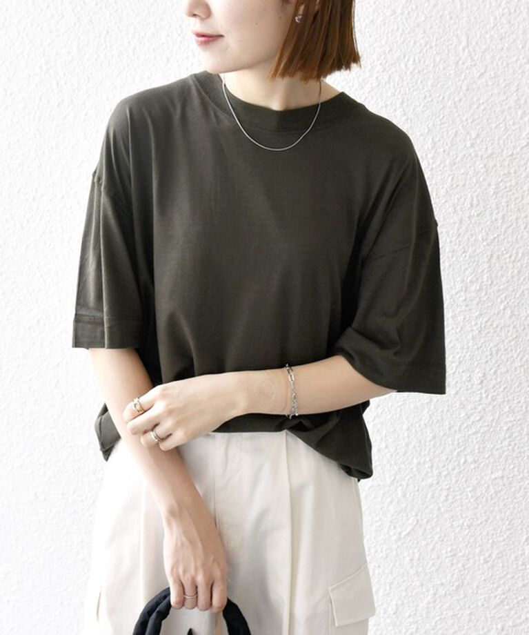 SHIPS any「SHIPS any:〈洗濯機可能〉ハーフスリーブ ルーズ ビッグ TEE」|Tシャツ・カットソー|