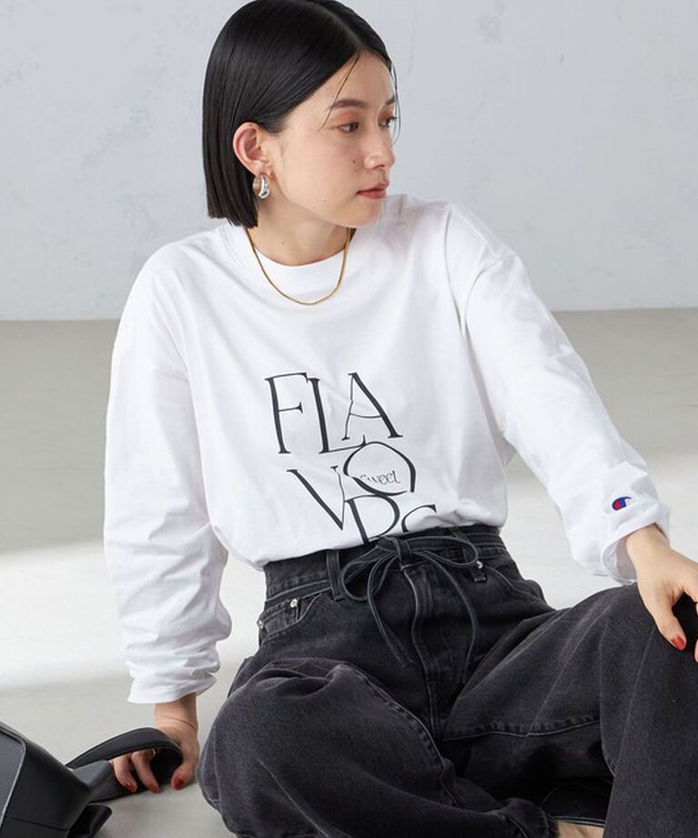 SHIPS for women「【SHIPS別注】Champion: ロング スリーブ TEE」|Tシャツ・カットソー|