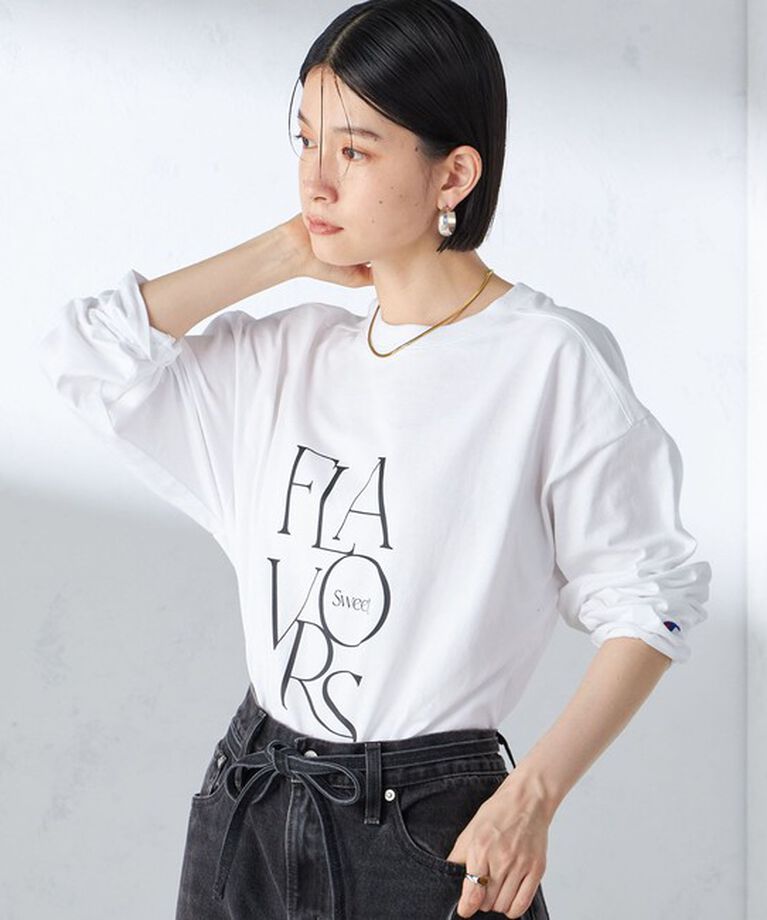 SHIPS for women「【SHIPS別注】Champion: ロング スリーブ TEE」|Tシャツ・カットソー|