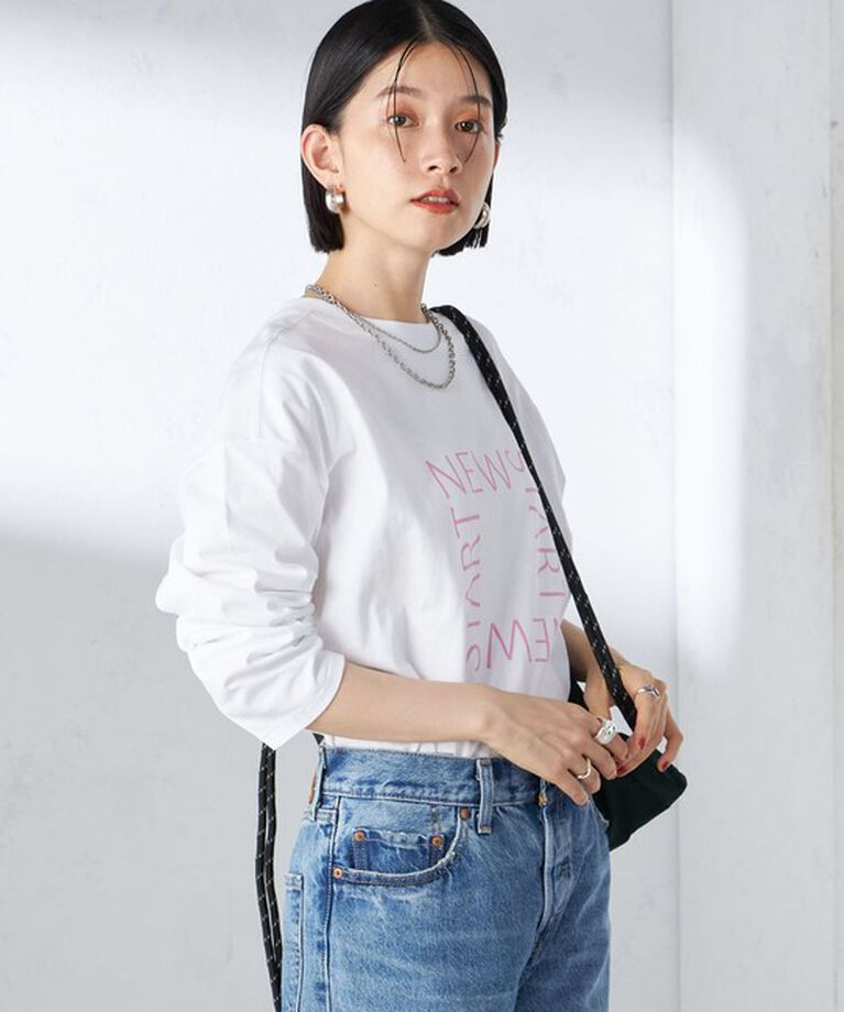 SHIPS for women「【SHIPS別注】Champion: ロング スリーブ TEE」|Tシャツ・カットソー|